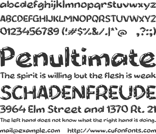 Xabawashi font preview