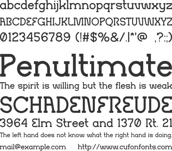 NEDAR font preview