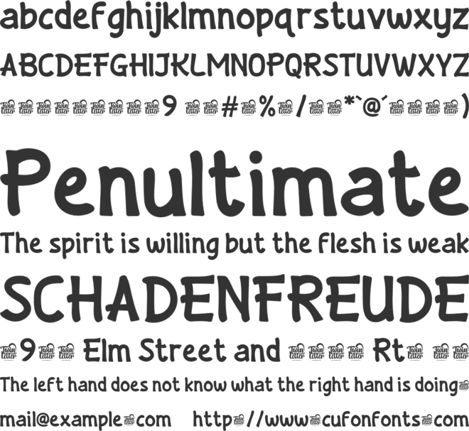 Koenci Omah Trial font preview