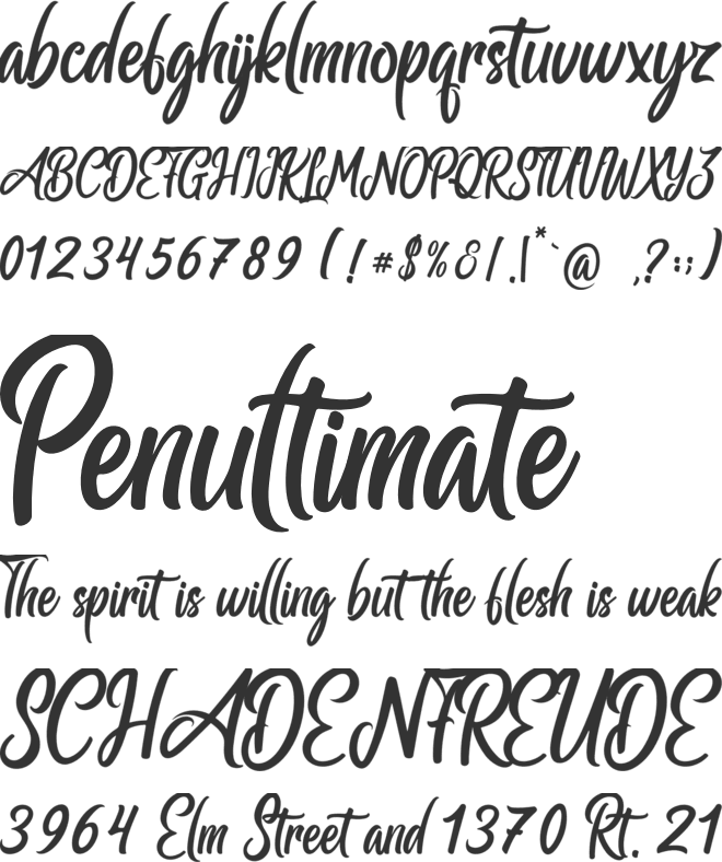 Ballmain font preview