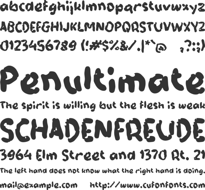 Xablown font preview