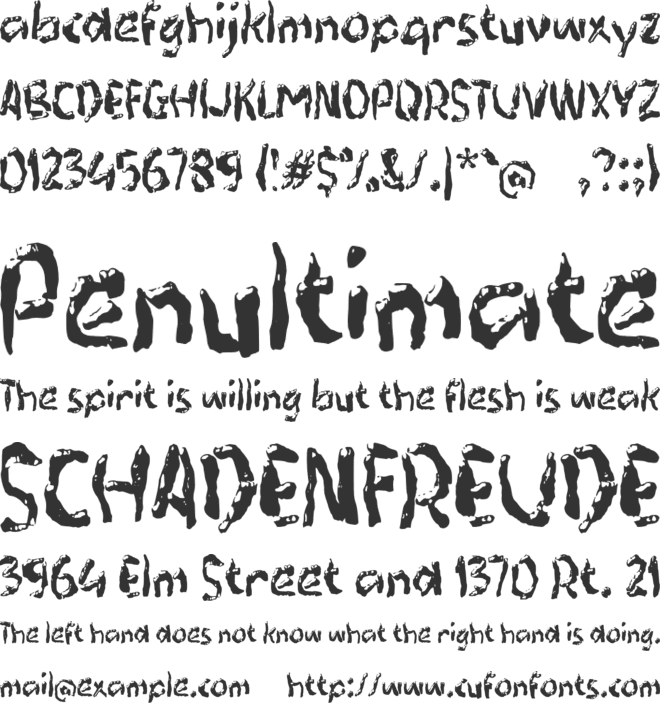 Xabekya font preview