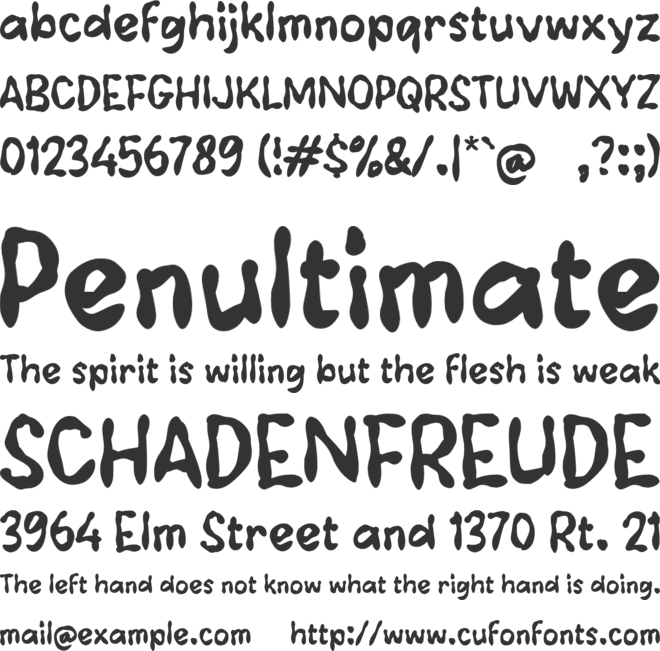 Xaamoky font preview