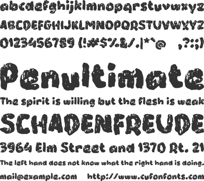 Xabadles font preview