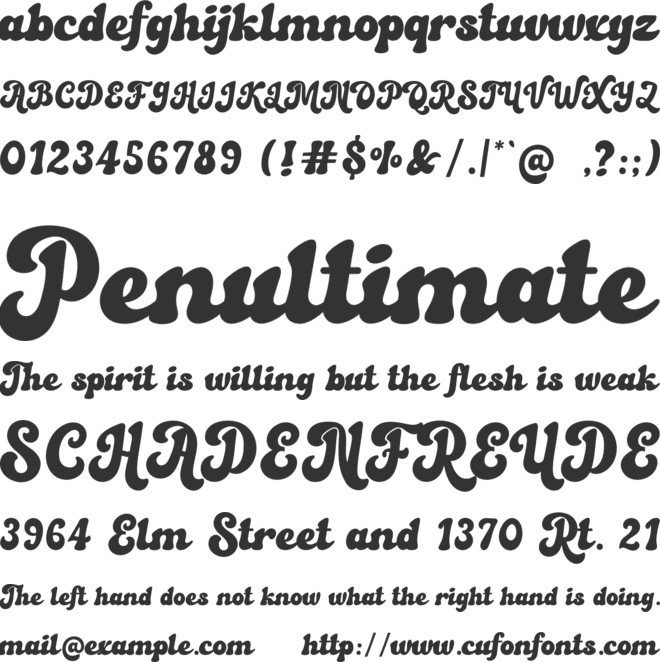 Pinekind font preview