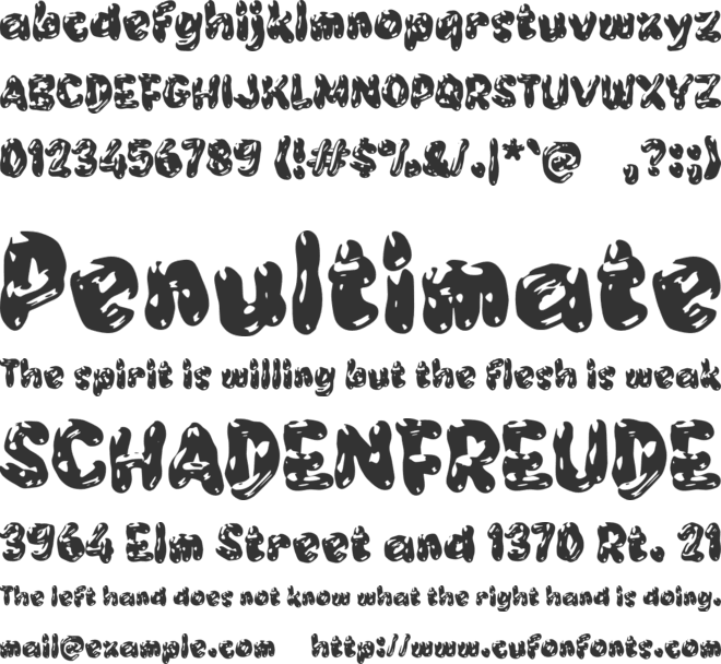 Xabenome font preview