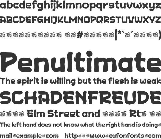 Belank Qicha Trial font preview