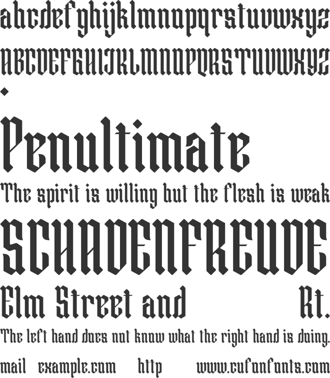 BELLERICK font preview