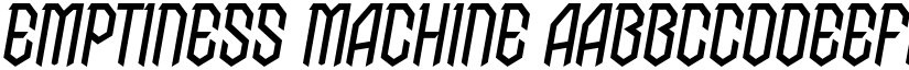 Emptiness Machine font
