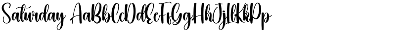 Saturday font