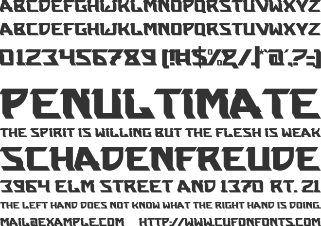 Trave Liner font preview