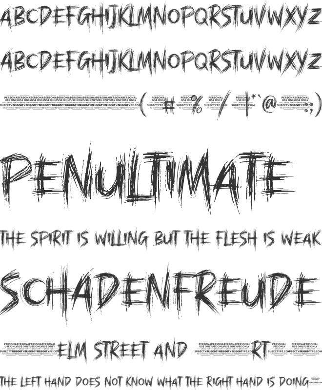 Marching Brush font preview