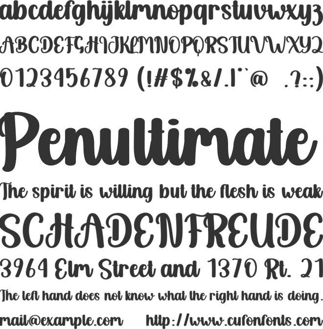 Rainy Day font preview