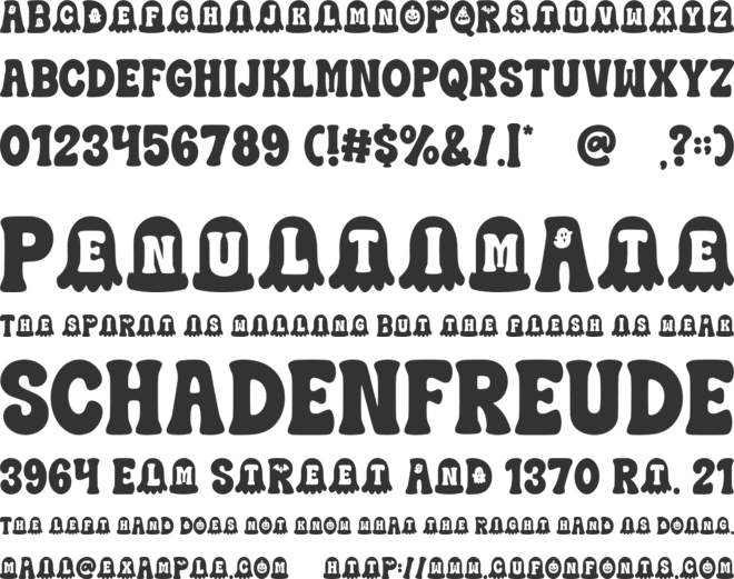 Funny Trippy font preview