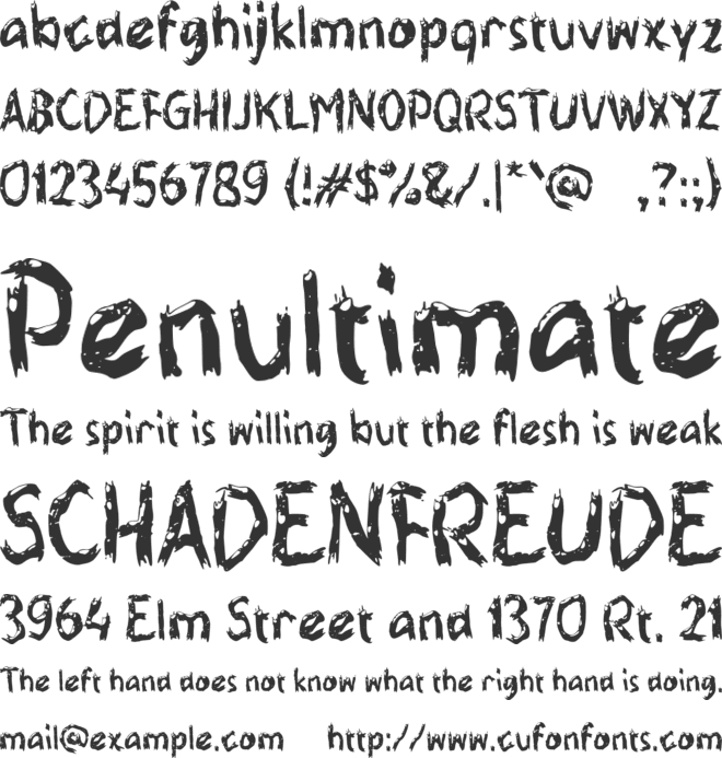 Yaberpulan font preview