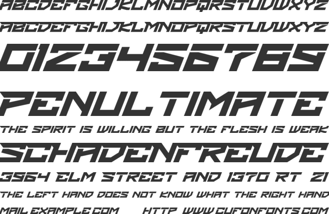 BRAKSHOO font preview