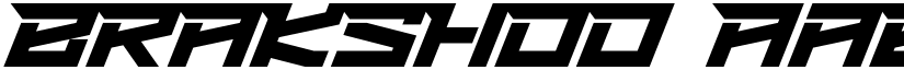 BRAKSHOO font download