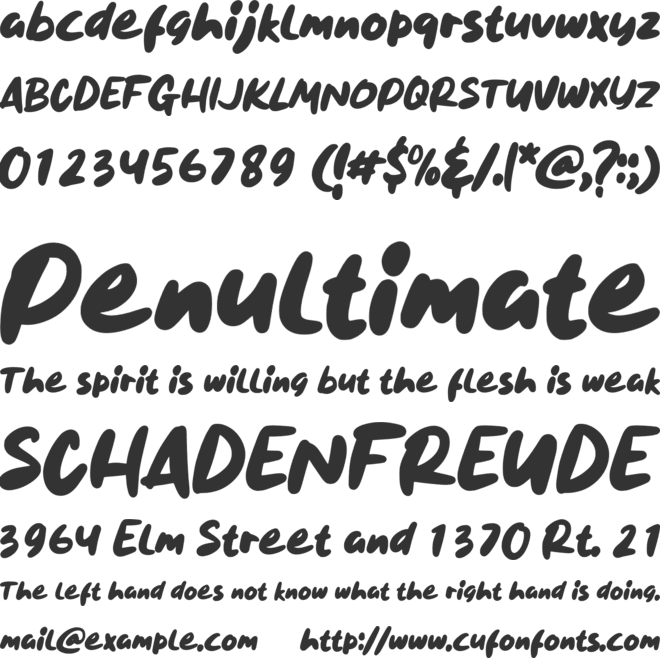 Run Child font preview