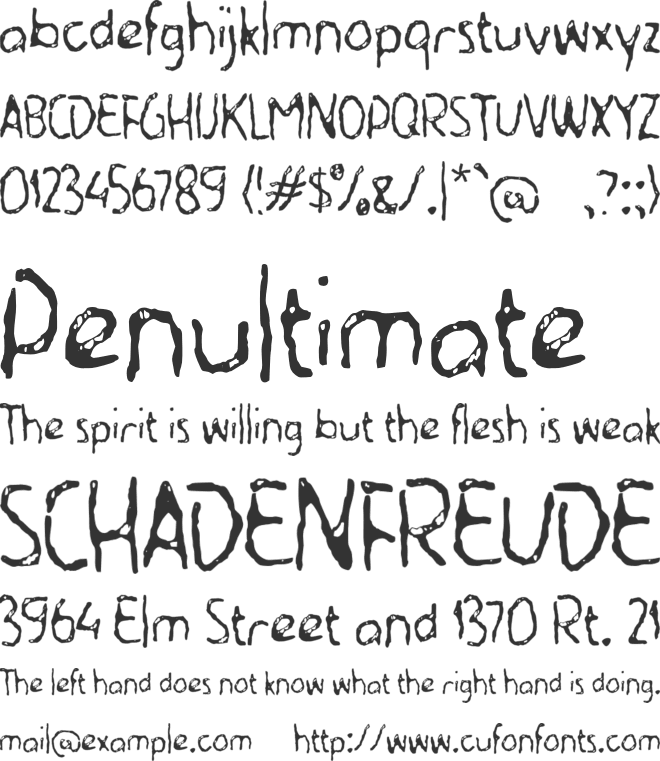 Yabasety font preview