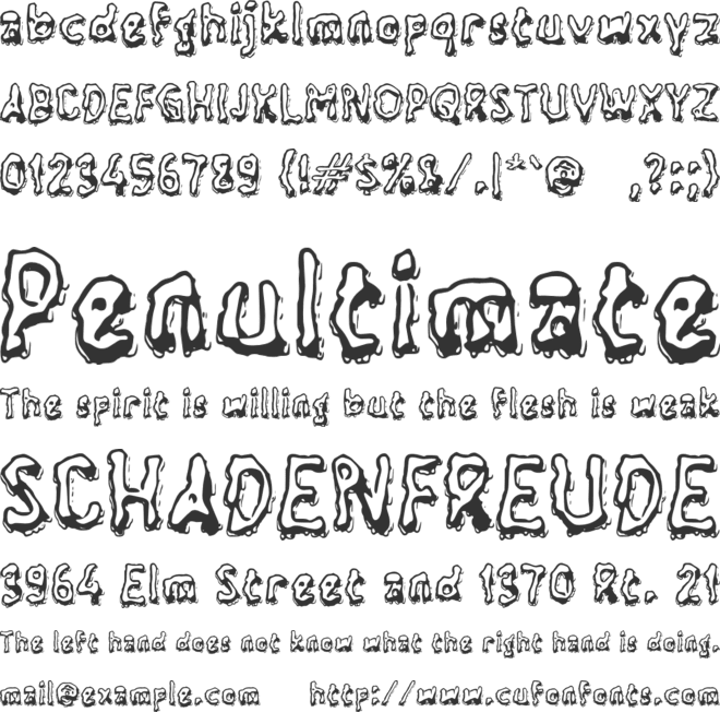 Yabline font preview