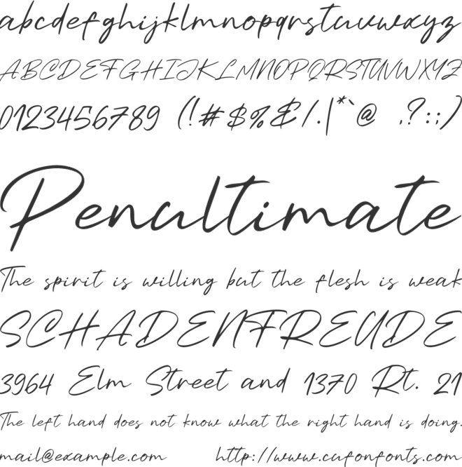 Royalty Free font preview