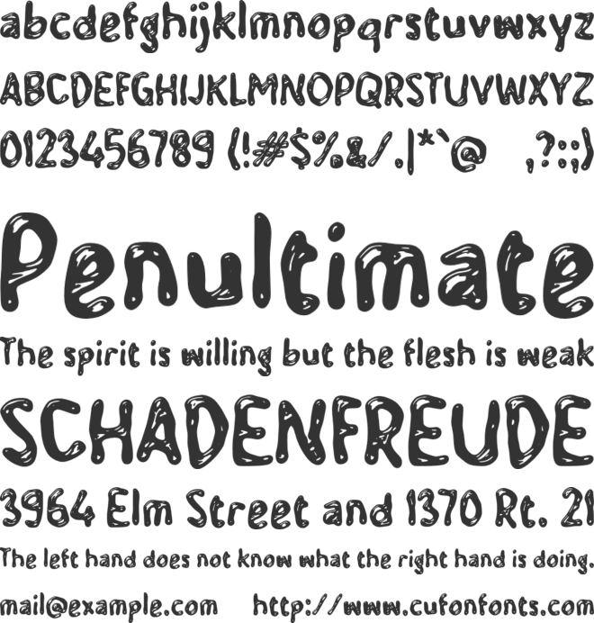 Yabasah font preview