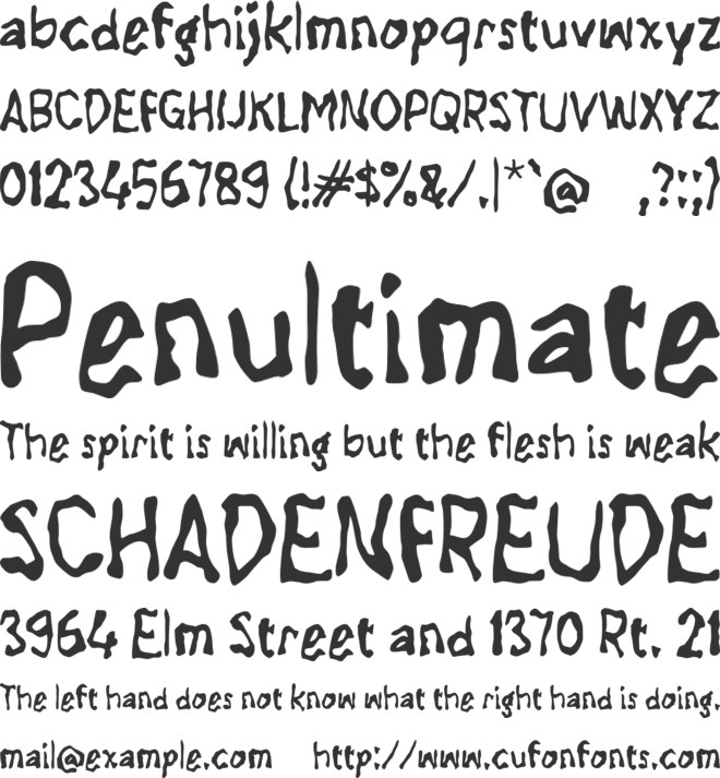 Yabanyo font preview