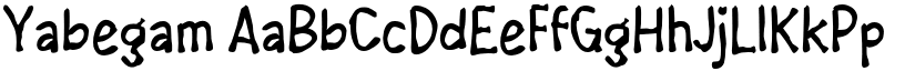 Yabegam font