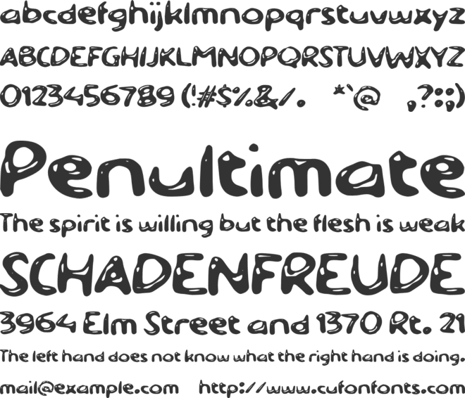 Yamandiry font preview