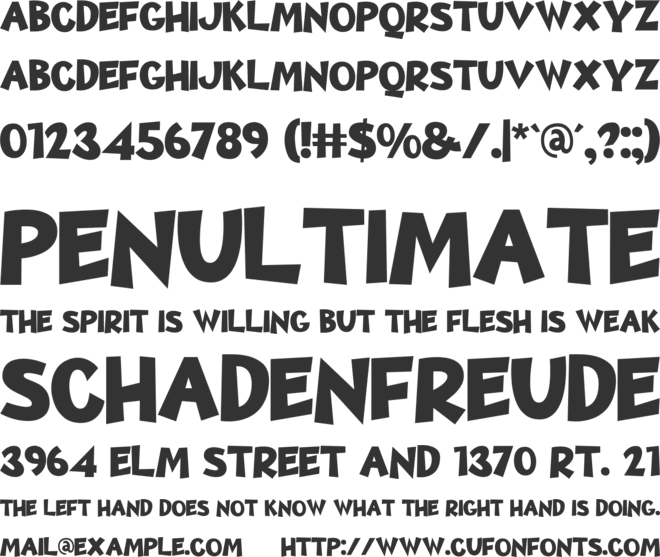 Krunc font preview