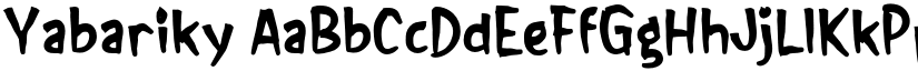 Yabariky font