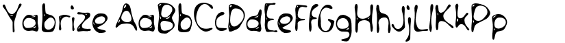Yabrize font