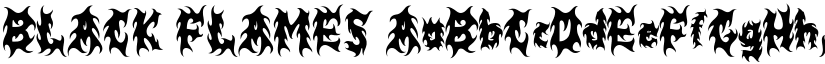 BLACK FLAMES font