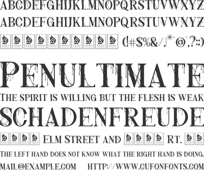 Nothing Inside font preview