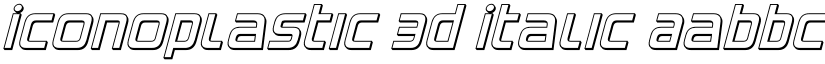 Iconoplastic 3D Italic font