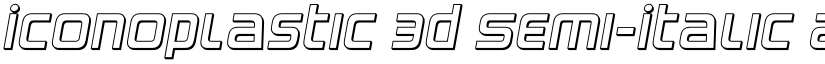Iconoplastic 3D Semi-Italic font