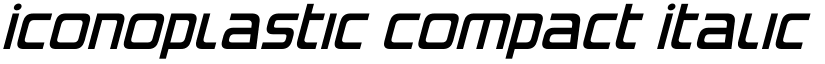 Iconoplastic Compact Italic font