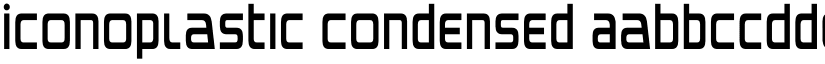 Iconoplastic Condensed font