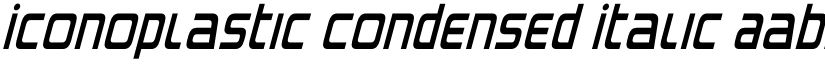 Iconoplastic Condensed Italic font