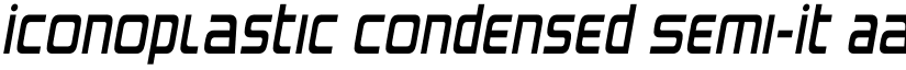 Iconoplastic Condensed Semi-It font