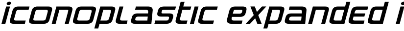 Iconoplastic Expanded Italic font