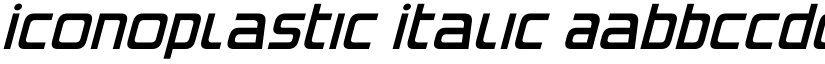 Iconoplastic Italic font