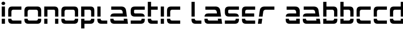 Iconoplastic Laser font