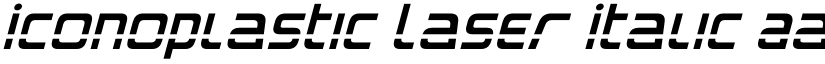 Iconoplastic Laser Italic font