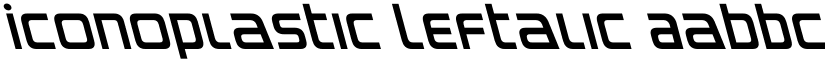 Iconoplastic Leftalic font