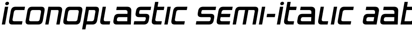 Iconoplastic Semi-Italic font