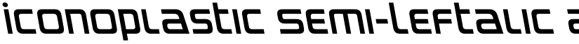 Iconoplastic Semi-Leftalic font