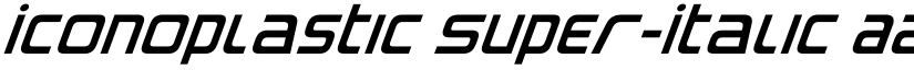 Iconoplastic Super-Italic font