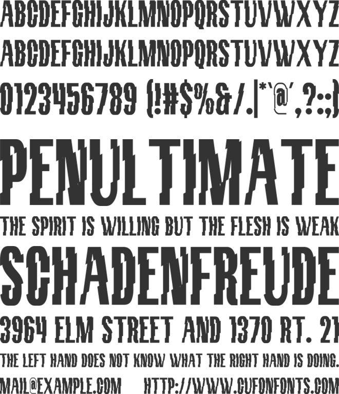 Sygar font preview