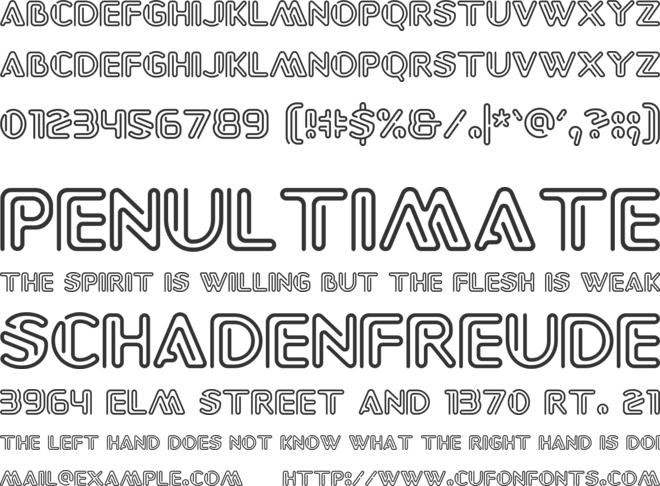 Gleamy Neon font preview